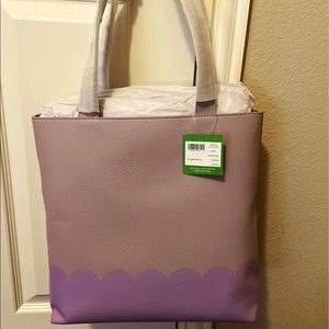 Kate Spade Lilac Lavender Scallop Leather Tote